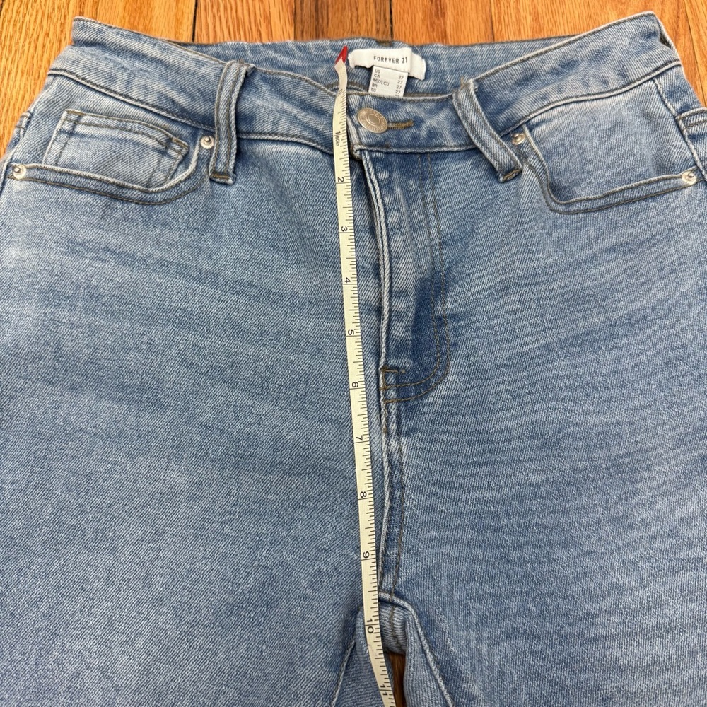 Forever 21 Light Blue Lace-Up Flare Jeans - Picture 4 of 10